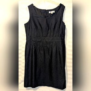 💫JONES STUDIO Black Sheath DRESS Sz 16 Sleeveless Darted Waist Lined